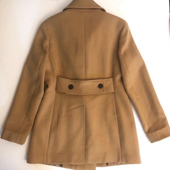 Calvin Klein | Tan Wool Coat | Size: 6 - Picture 4 of 8